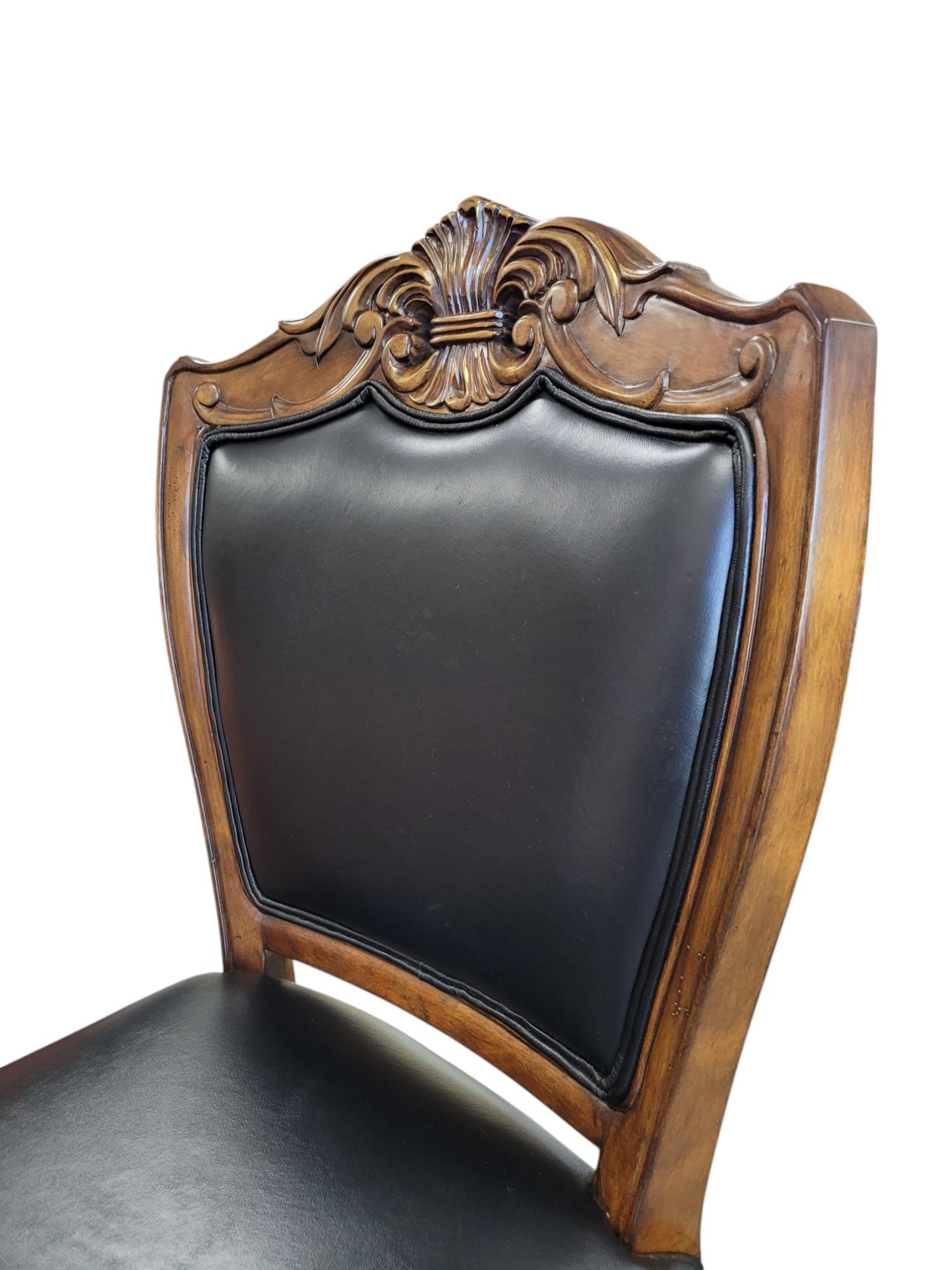 Pair of French Rococo Revival 360° Swivel Bar Stools For Sale 2