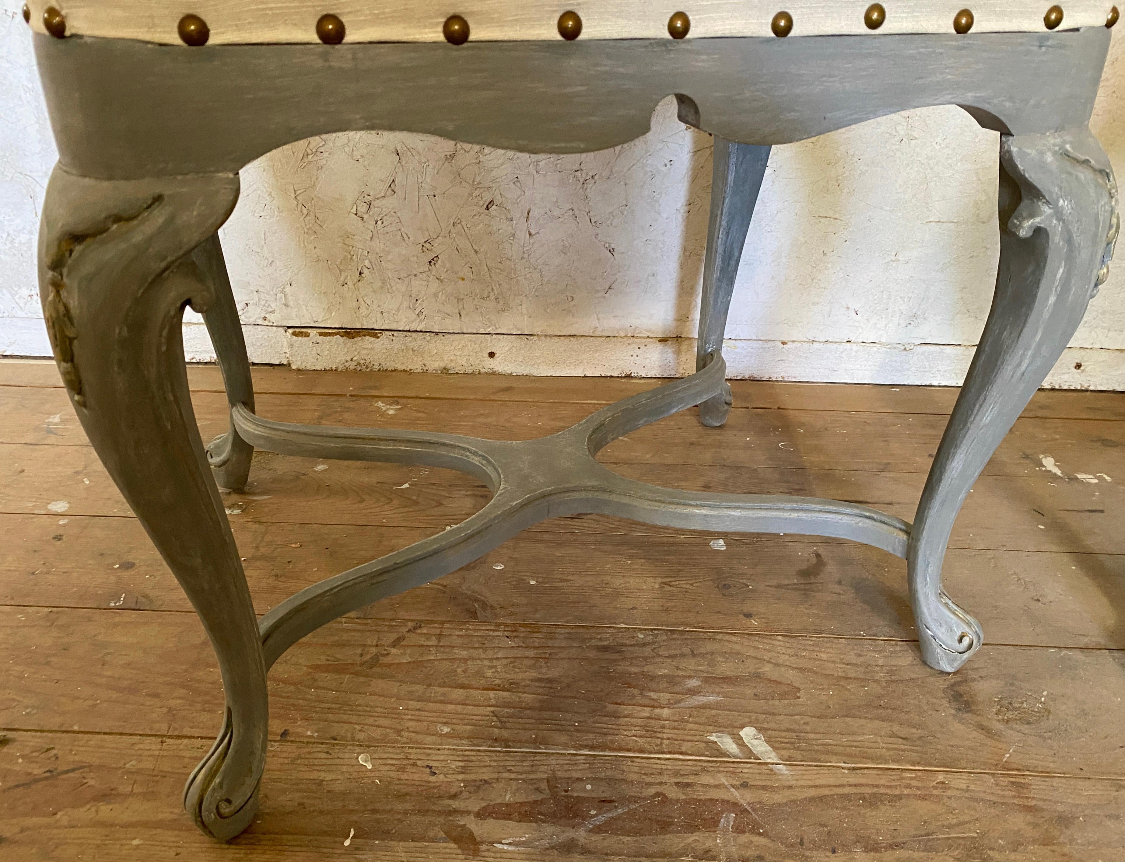 Pair of French Rococo Style Side Tables or Stools In Good Condition For Sale In Sheffield, MA