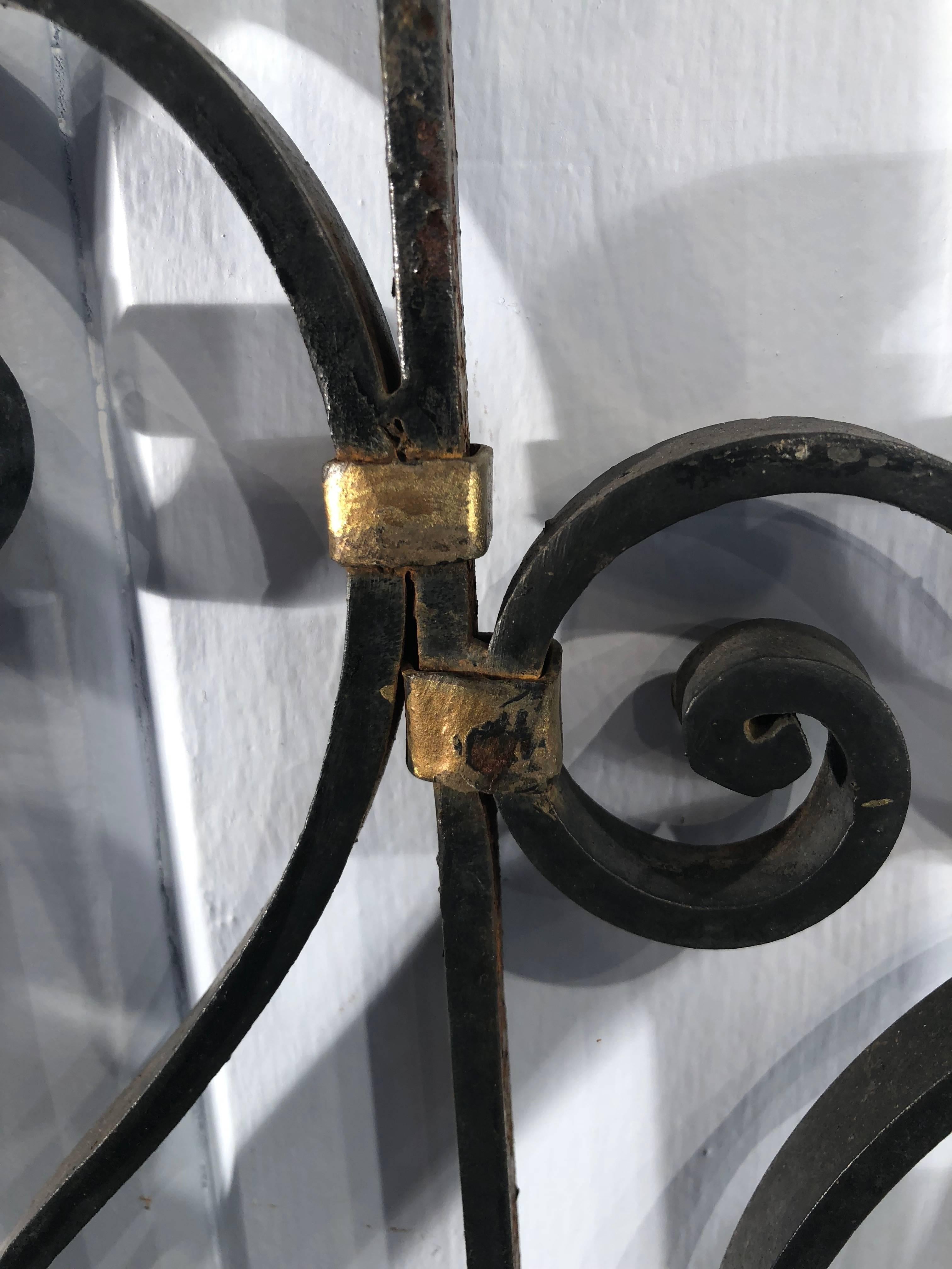 Pair of French Rococo Wrought Iron Gates 1