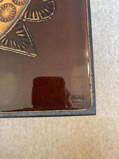 paire de tables françaises Roger Capron en céramique 1950