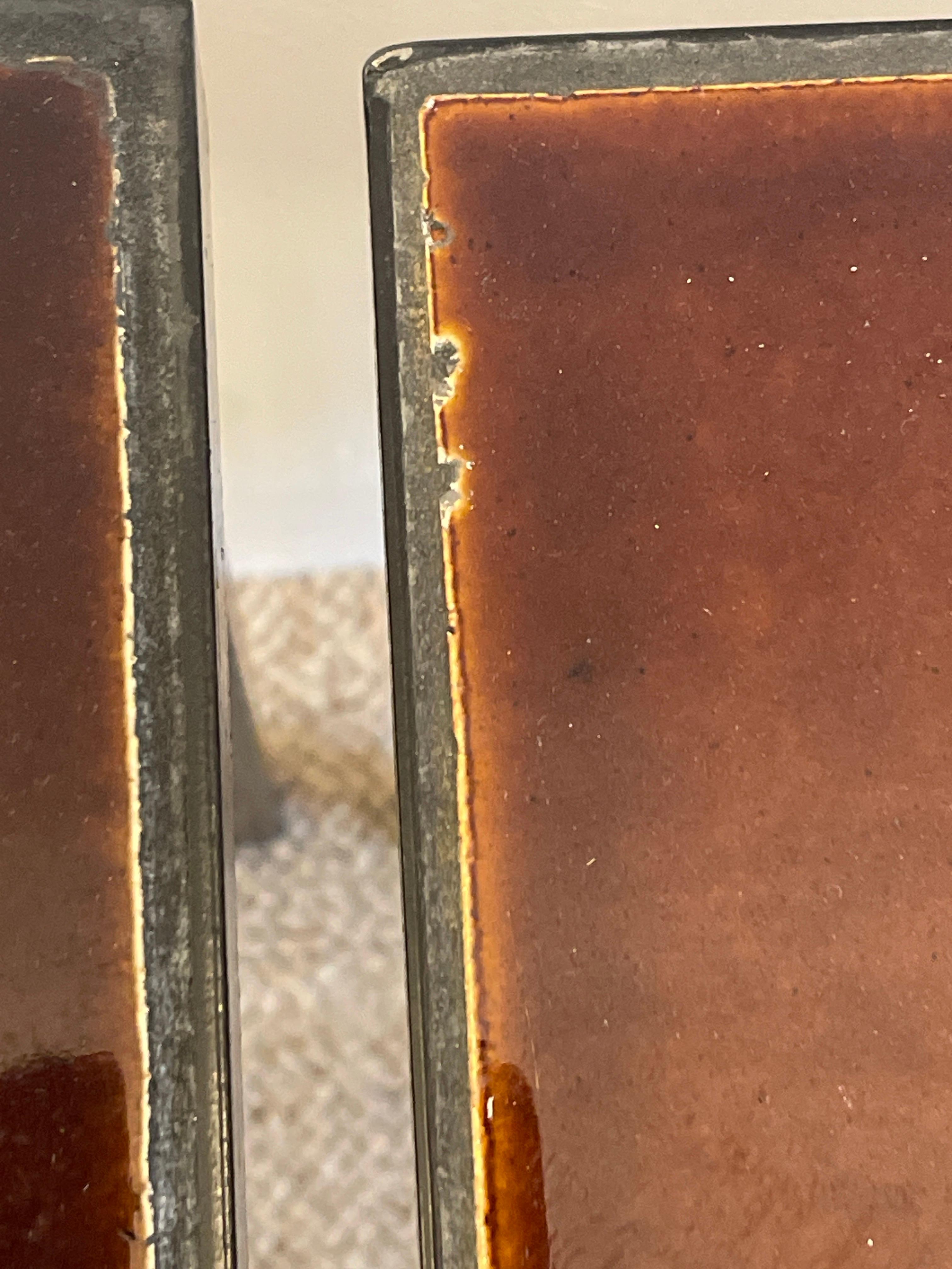 Late 20th Century pair of French Roger Capron Tables in ceramic 1950 For Sale