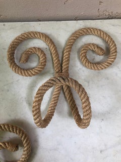 Pair of French Rope Hook Coat Audoux Minet, Circa 1960