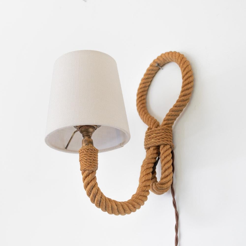 Pair of French Rope Sconces by Audoux Minet 5
