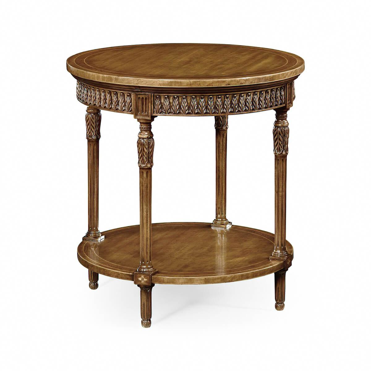 Neoclassical Pair of French Round Side Tables For Sale