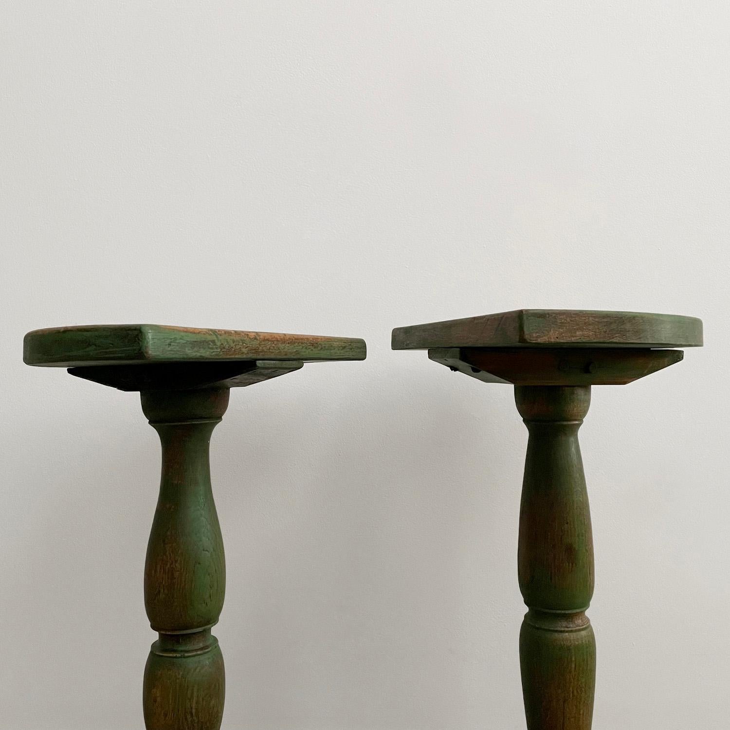 Pair of French Rustic End Tables For Sale 6