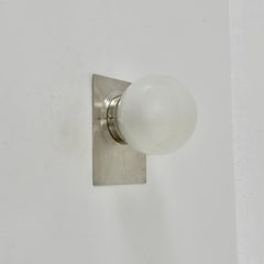 Pair of French Satin Nickel Sconces