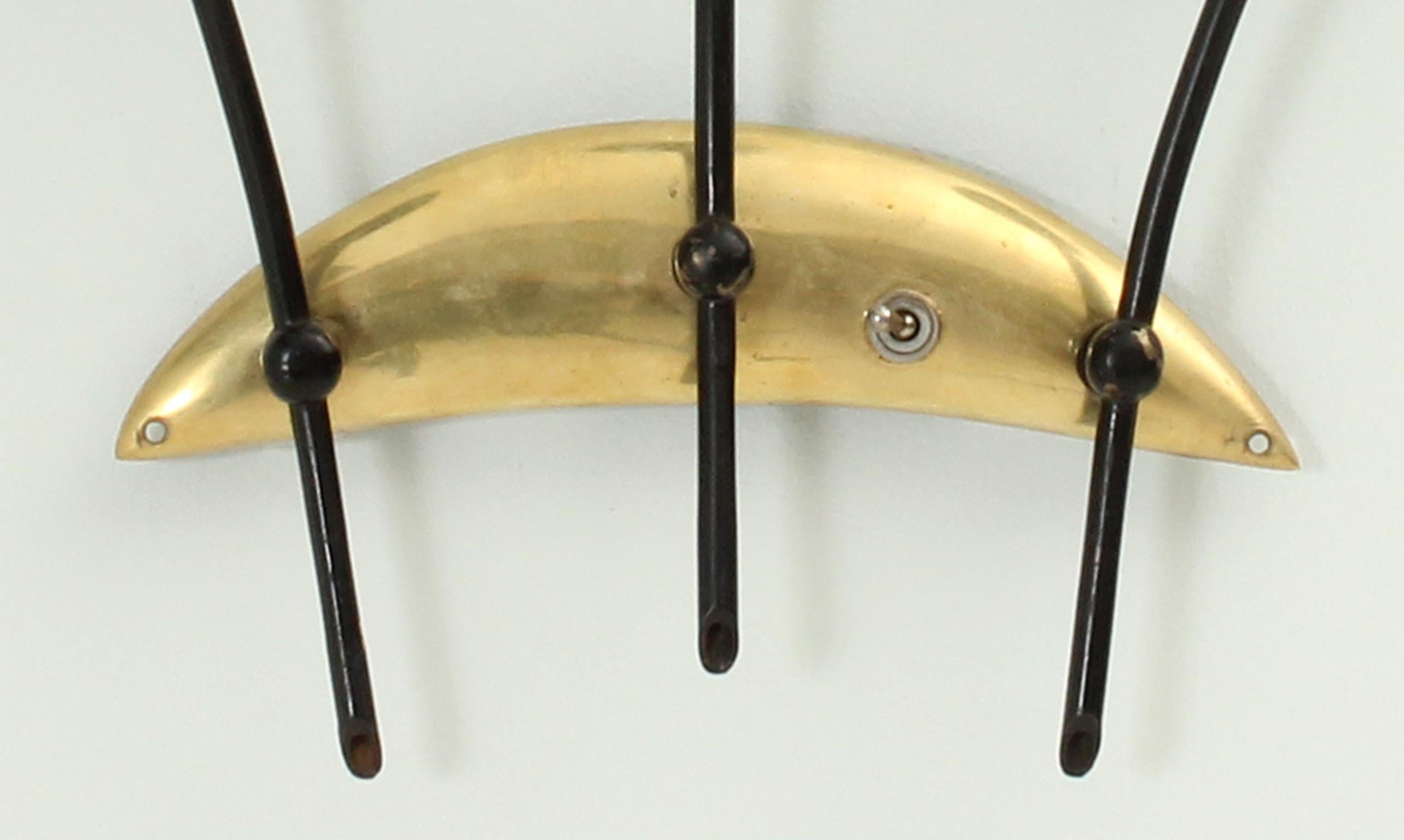 Pair of French Sconces Attributed to Maison Arlus, 1950's In Good Condition For Sale In Barcelona, ES