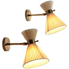 Pair of French Sconces Attributed to Maison Lunel, 1950s