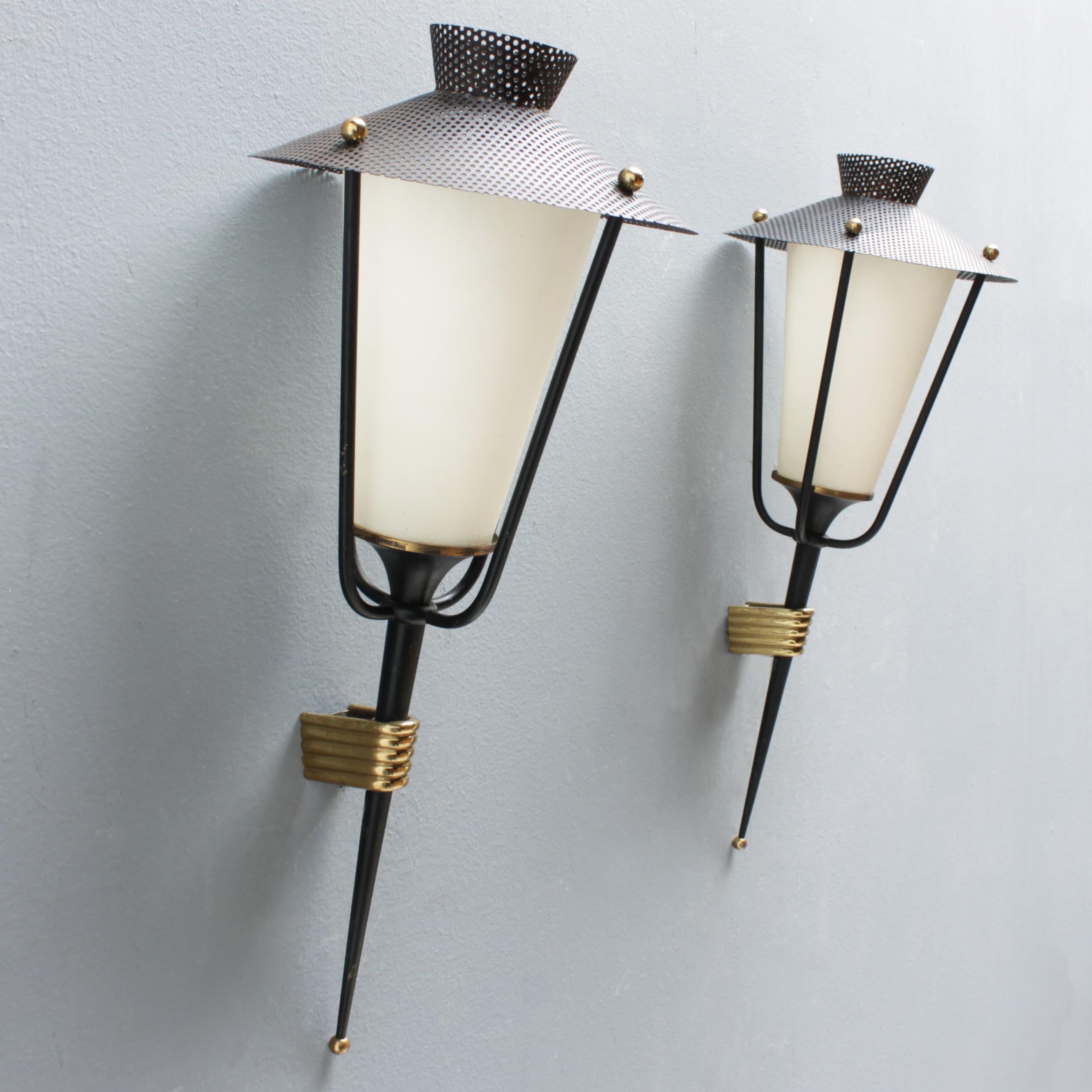 Pair of French Sconces by Maison Arlus In Good Condition In JM Haarlem, NL