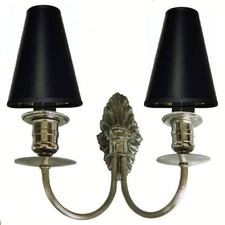 Mid-Century Modern Pair of French Sconces by Maison Charles For Sale