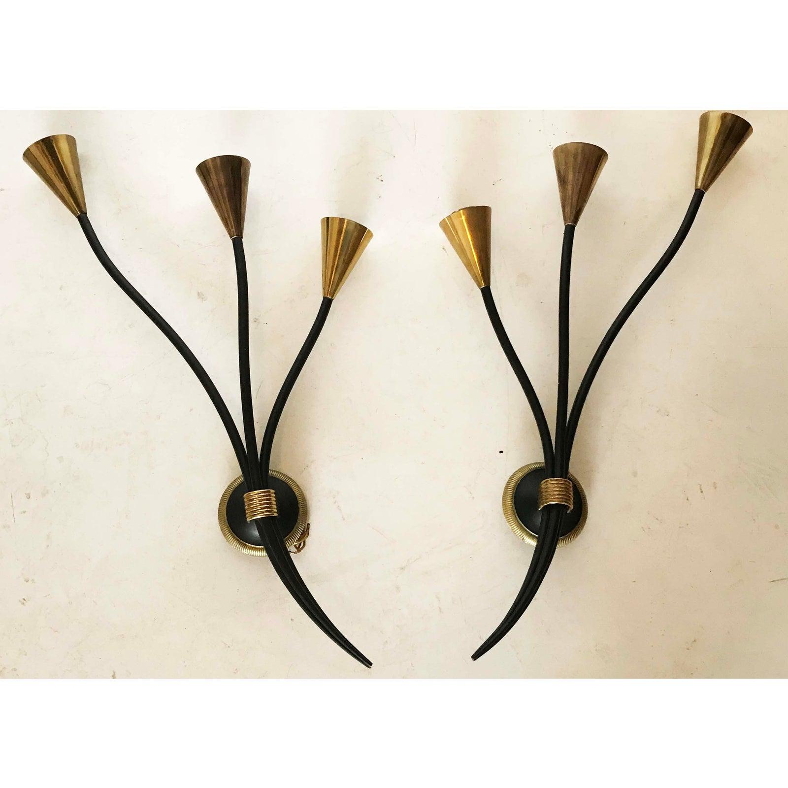 Pair of French Sconces by Maison Lunel For Sale 2