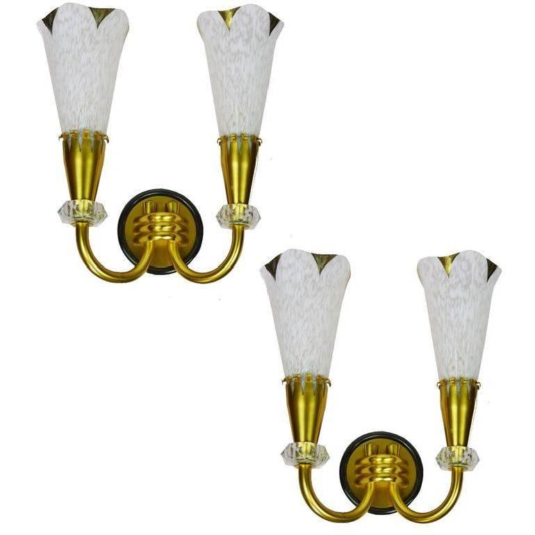 Pair of French Sconces by Royal-Lumiere.2 pairs available.Priced by pair For Sale