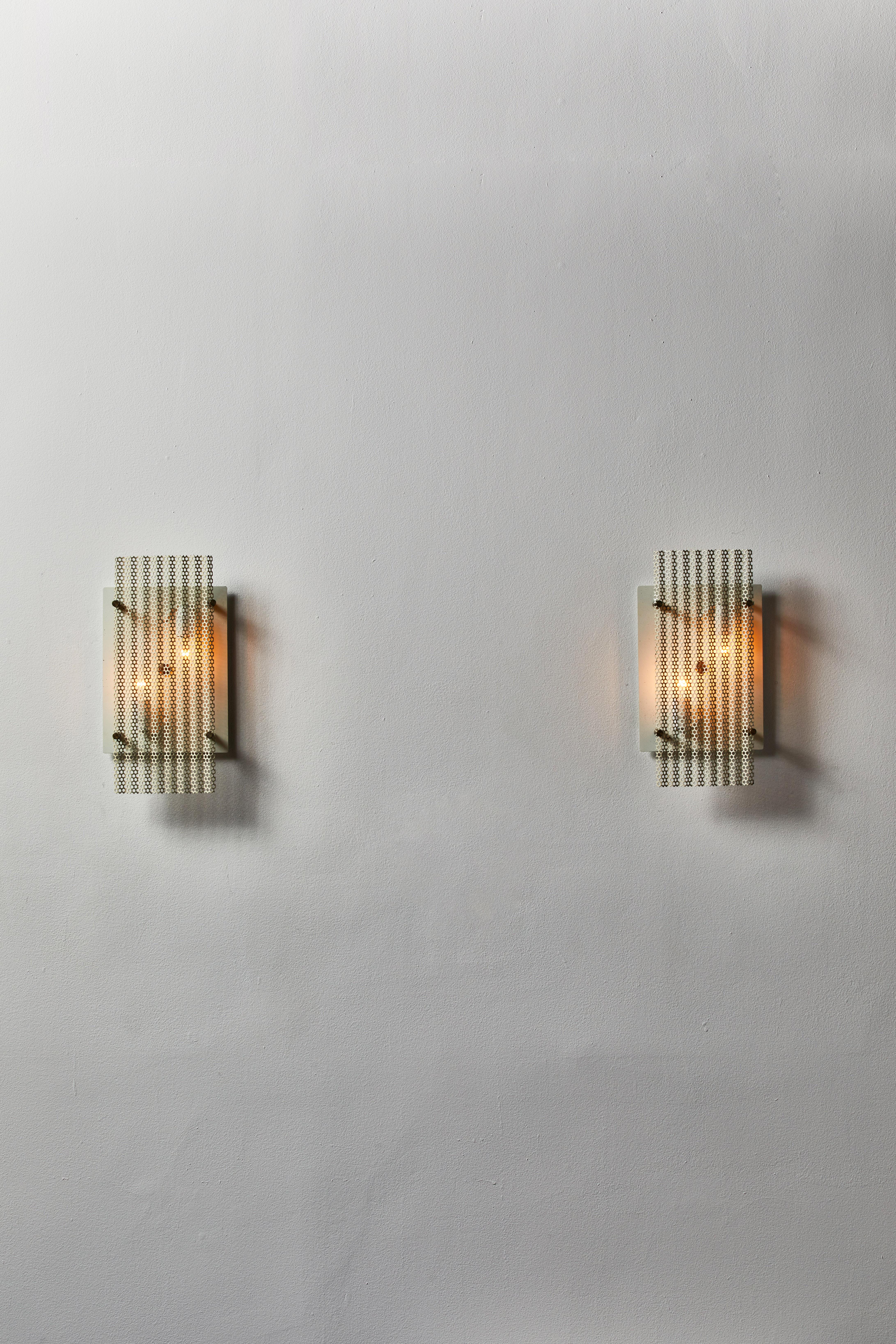 Mid-Century Modern Pair of French Sconces