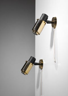 Pair of French Sconces Zodiac Jacques Biny Lita Brass