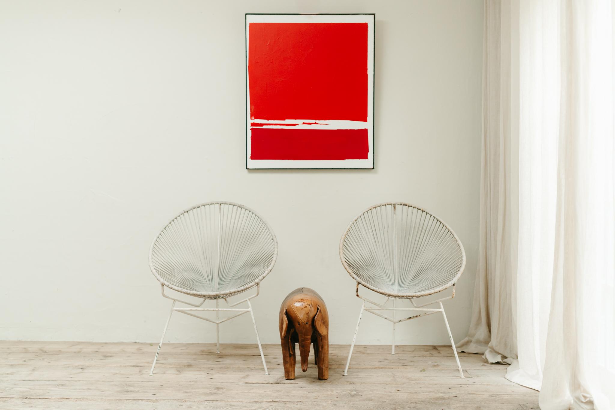 paire de chaises françaises en scoubidou Bon état - En vente à Brecht, BE