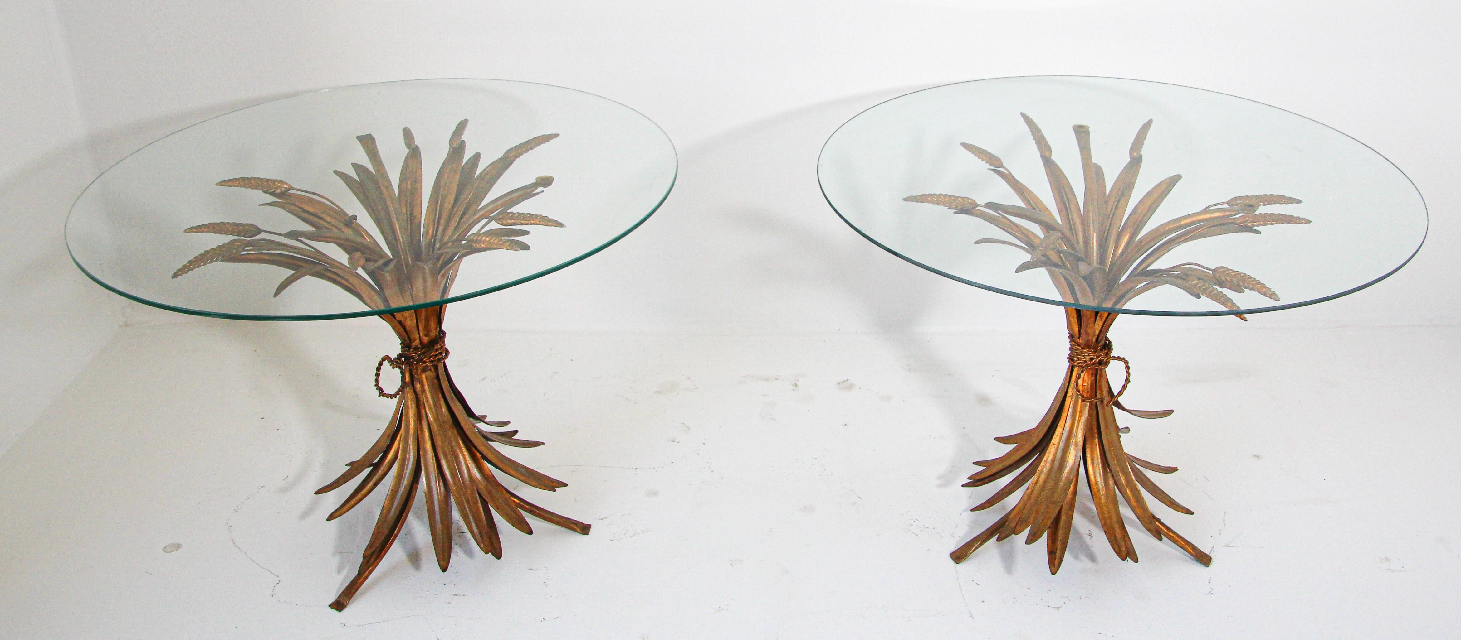 Pair of French Sheaf of Wheat Side Tables 8
