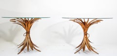 Pair of French Sheaf of Wheat Side Tables