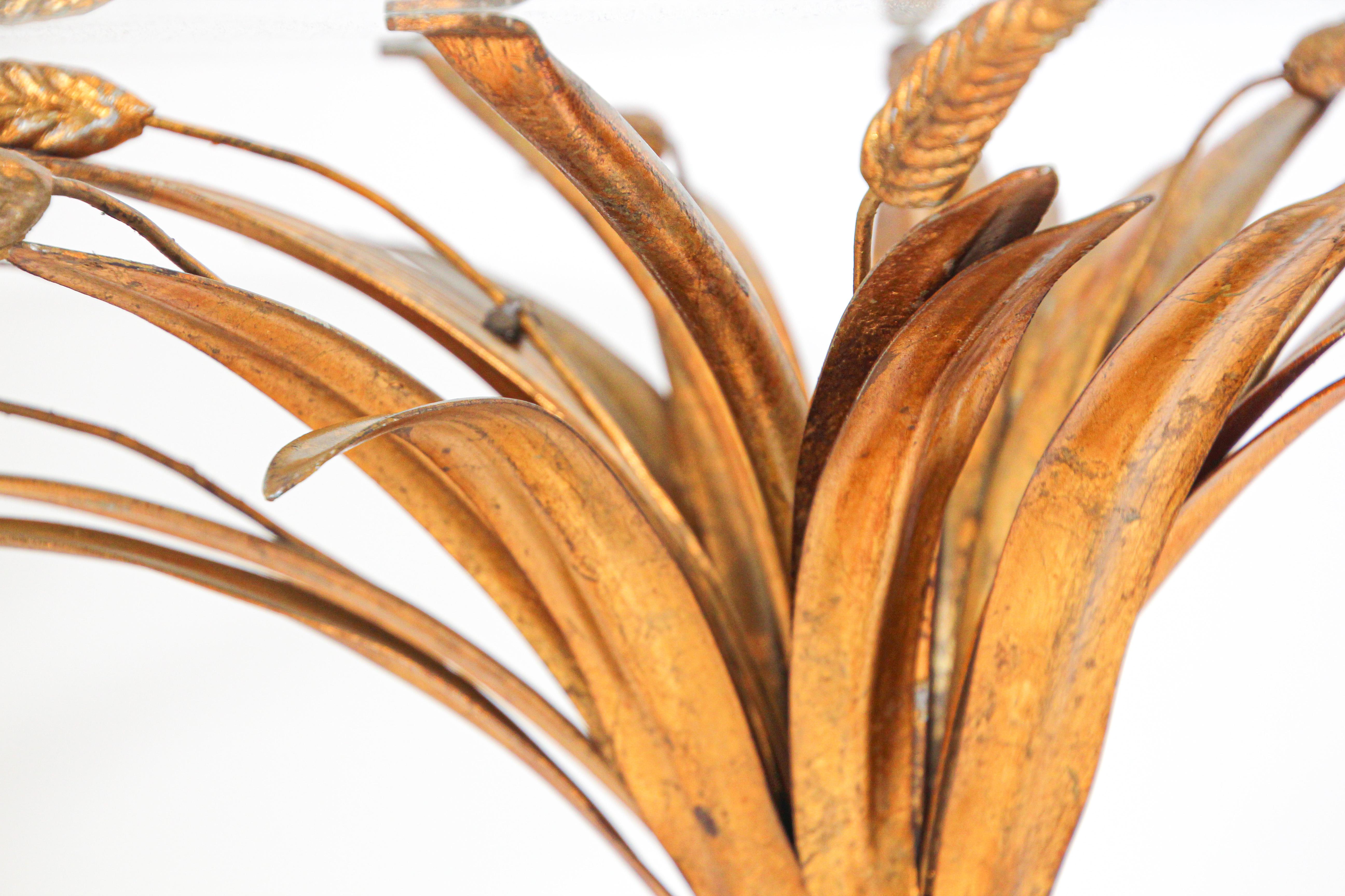 20th Century Pair of French Sheaf of Wheat Side Tables