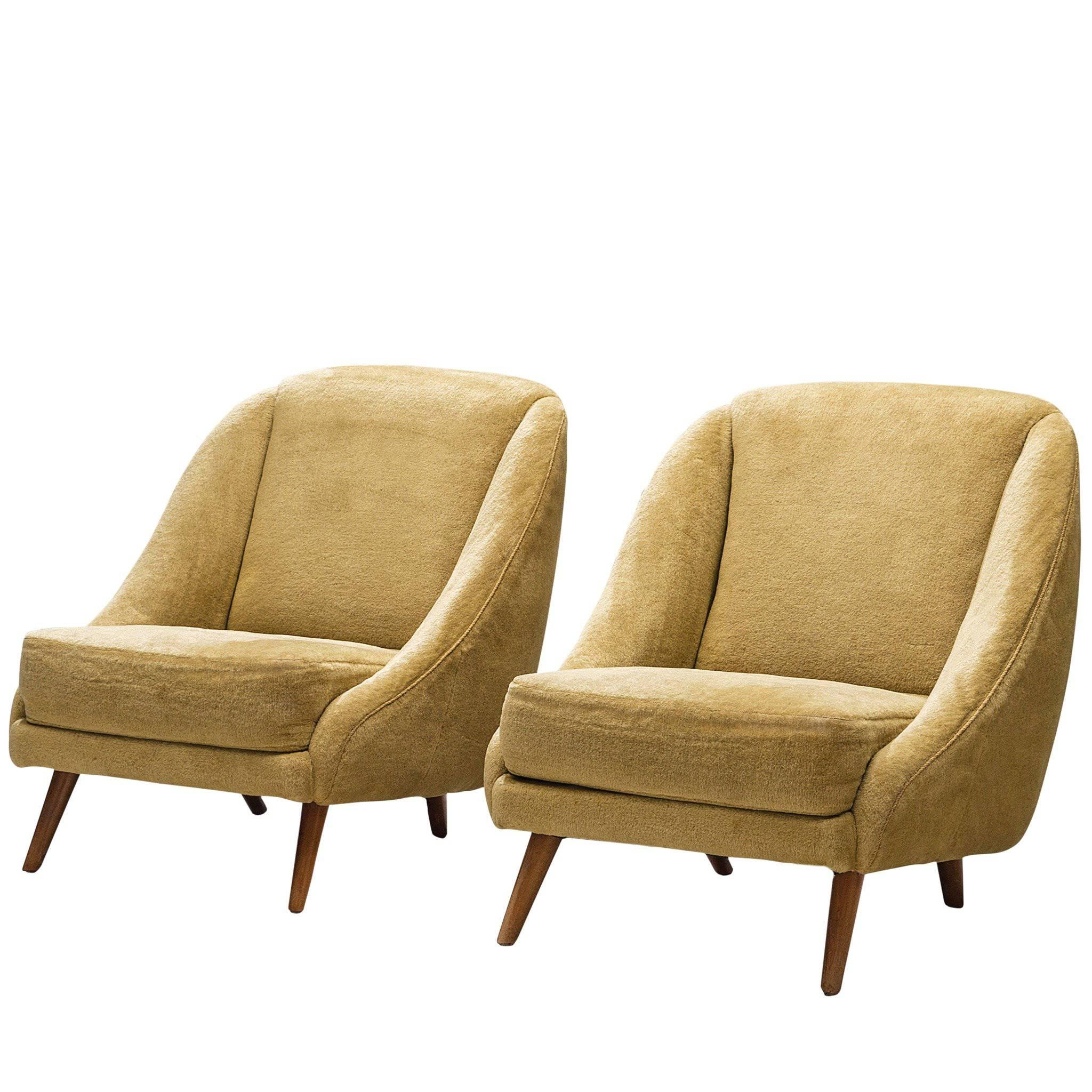Pair of French Shell Club Chairs