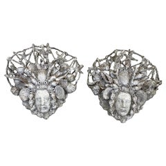 PAIR of French Shell & Plaster Sconces, Serge Roche for Maison Jansen, 1930-1940