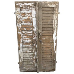 Pair of French Shutter Doors, Antique, Vintage, Country