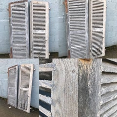 Pair Of French Shutter Doors, Antique, Vintage, Country, Two