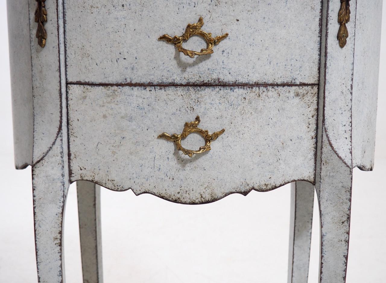 Pair of French Side Tables, Bronze Mounted In Good Condition In Aalsgaarde, DK