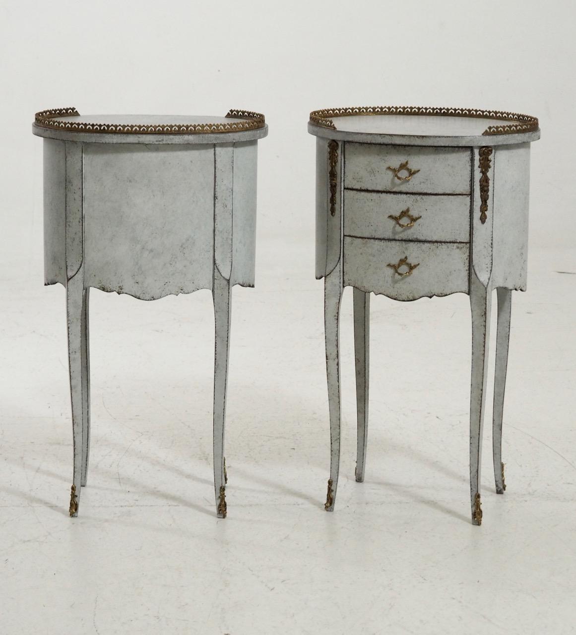 Pair of French Side Tables, Bronze Mounted 4