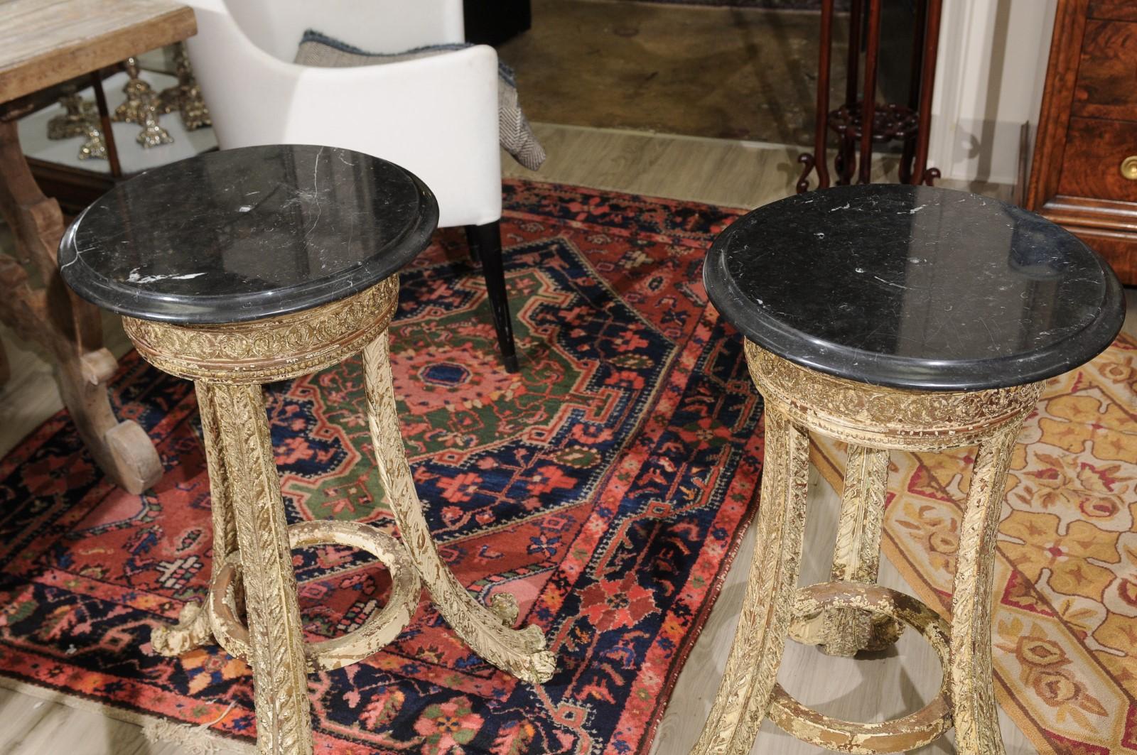 Pair of French Side Tables/Plant Stands For Sale 7