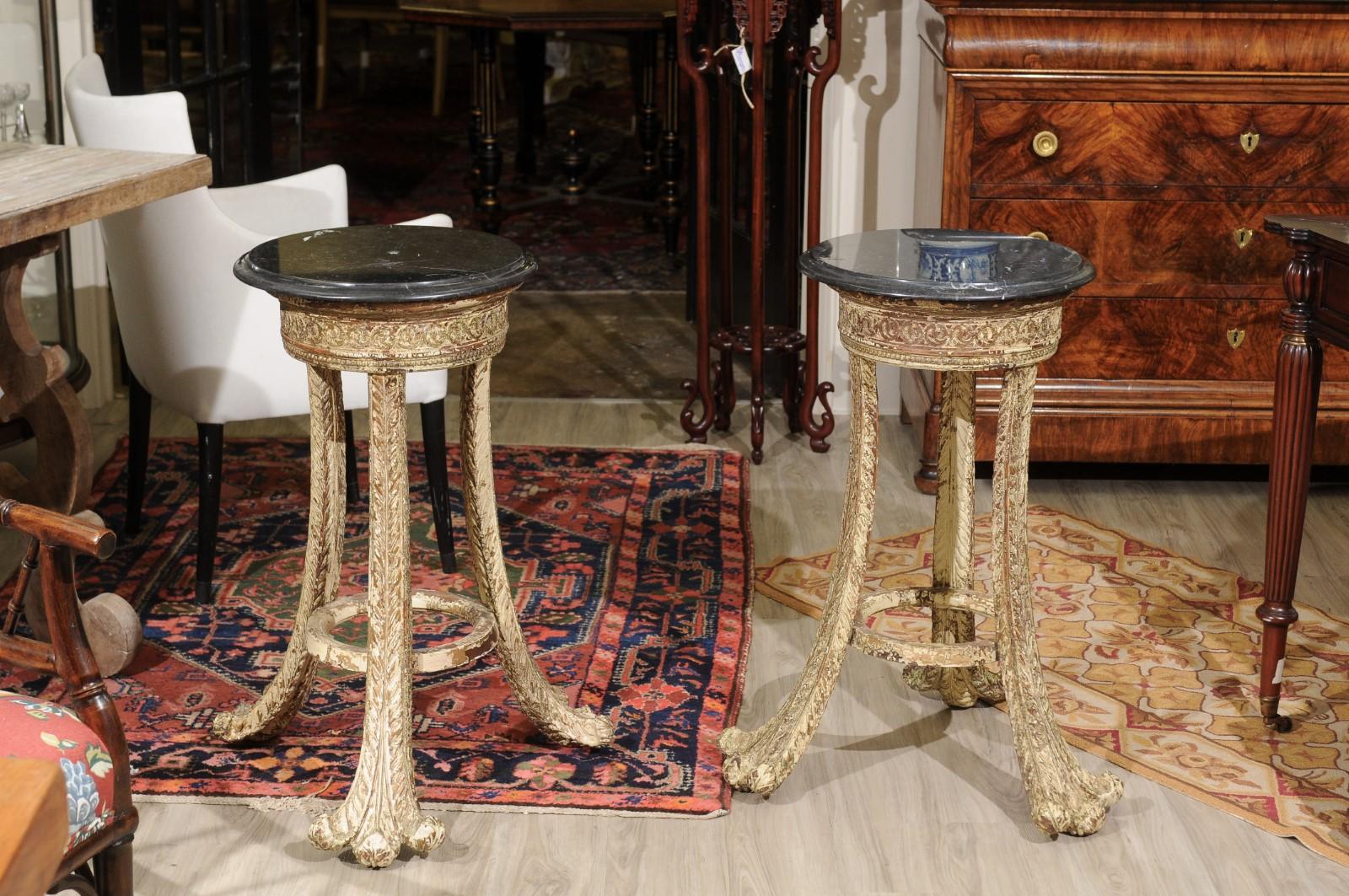 20th Century Pair of French Side Tables/Plant Stands For Sale