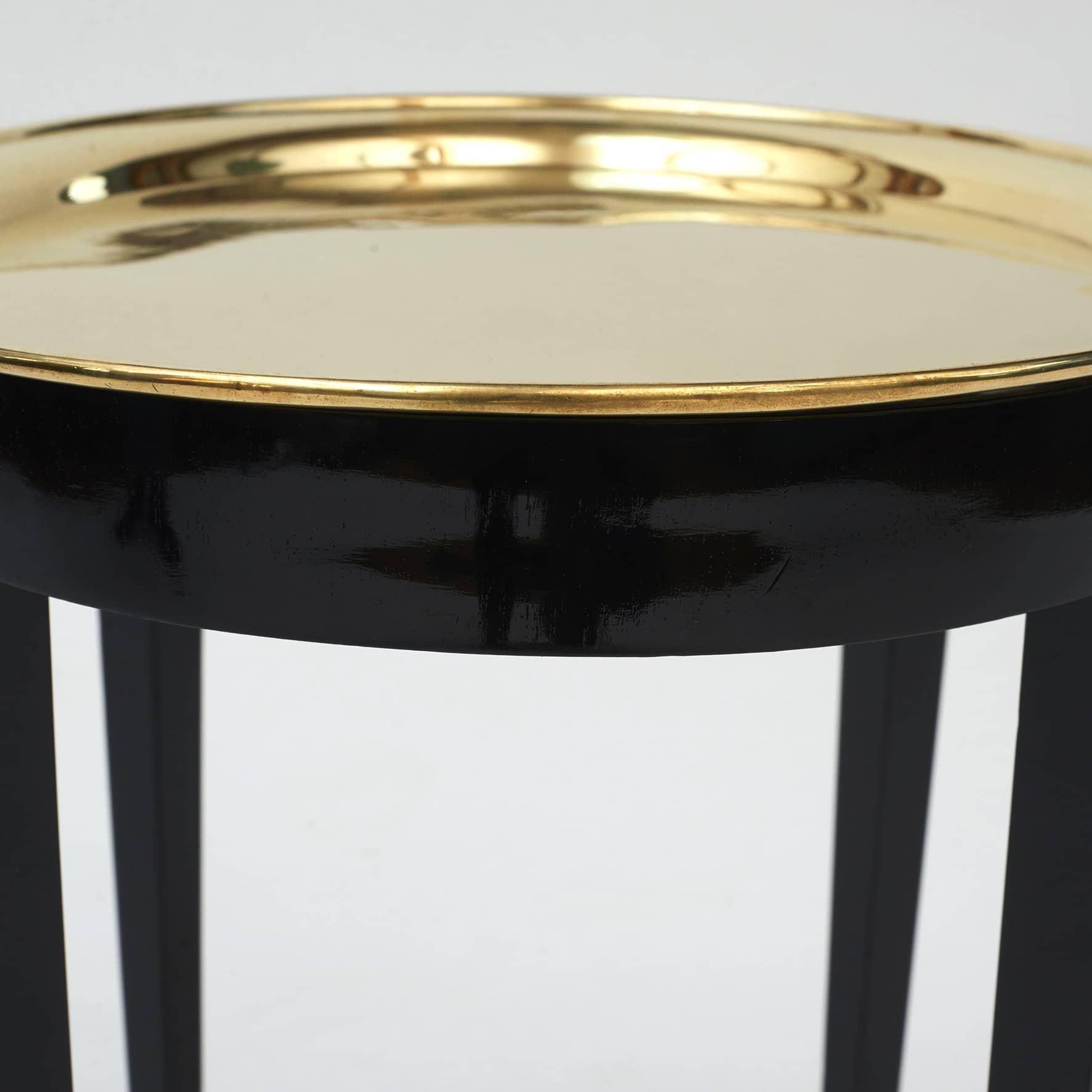Pair of French Side Tables with Brass Trays 1