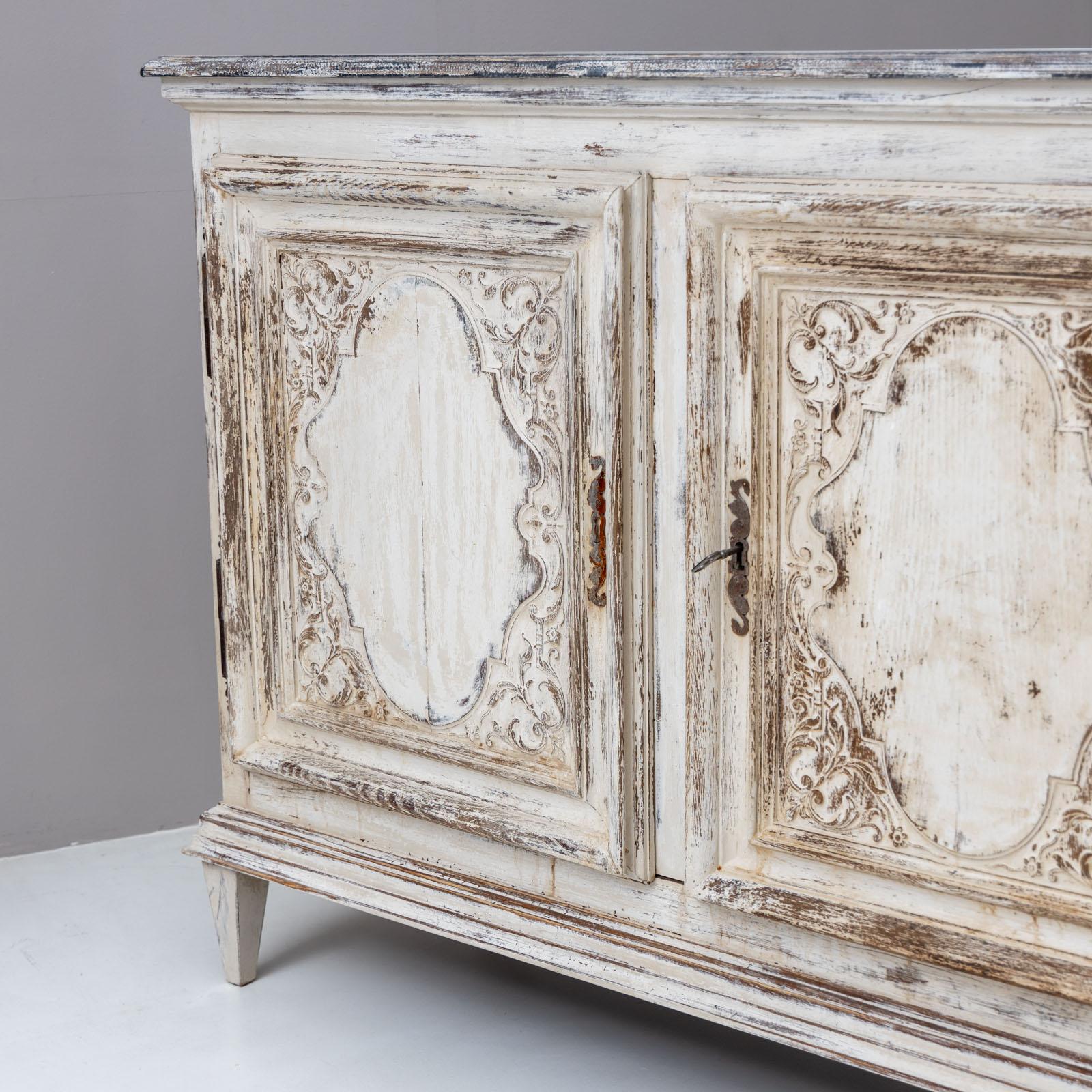 Hand-Painted Pair of French sideboards, 18th/21st century For Sale