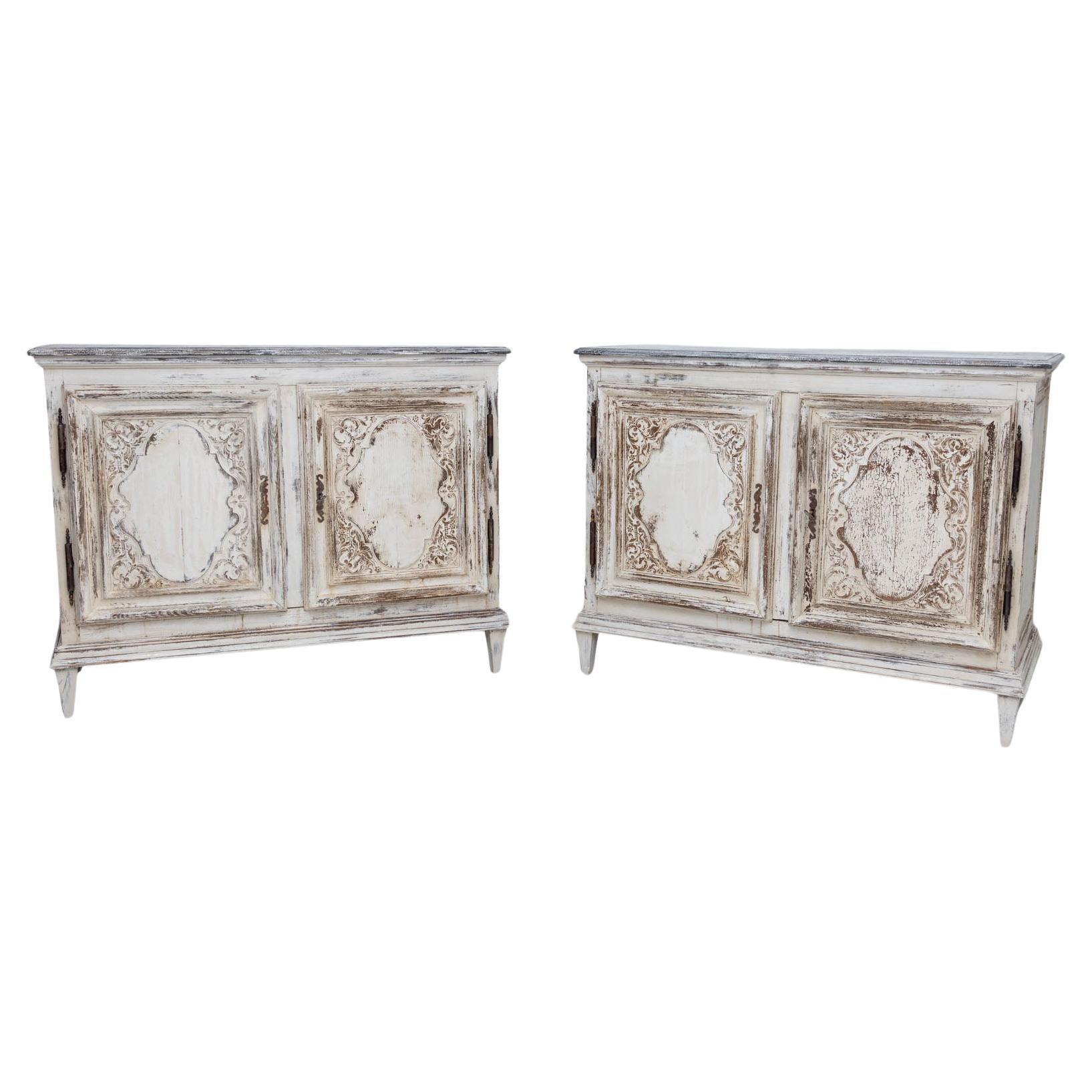 Pair of French sideboards, 18th/21st century For Sale