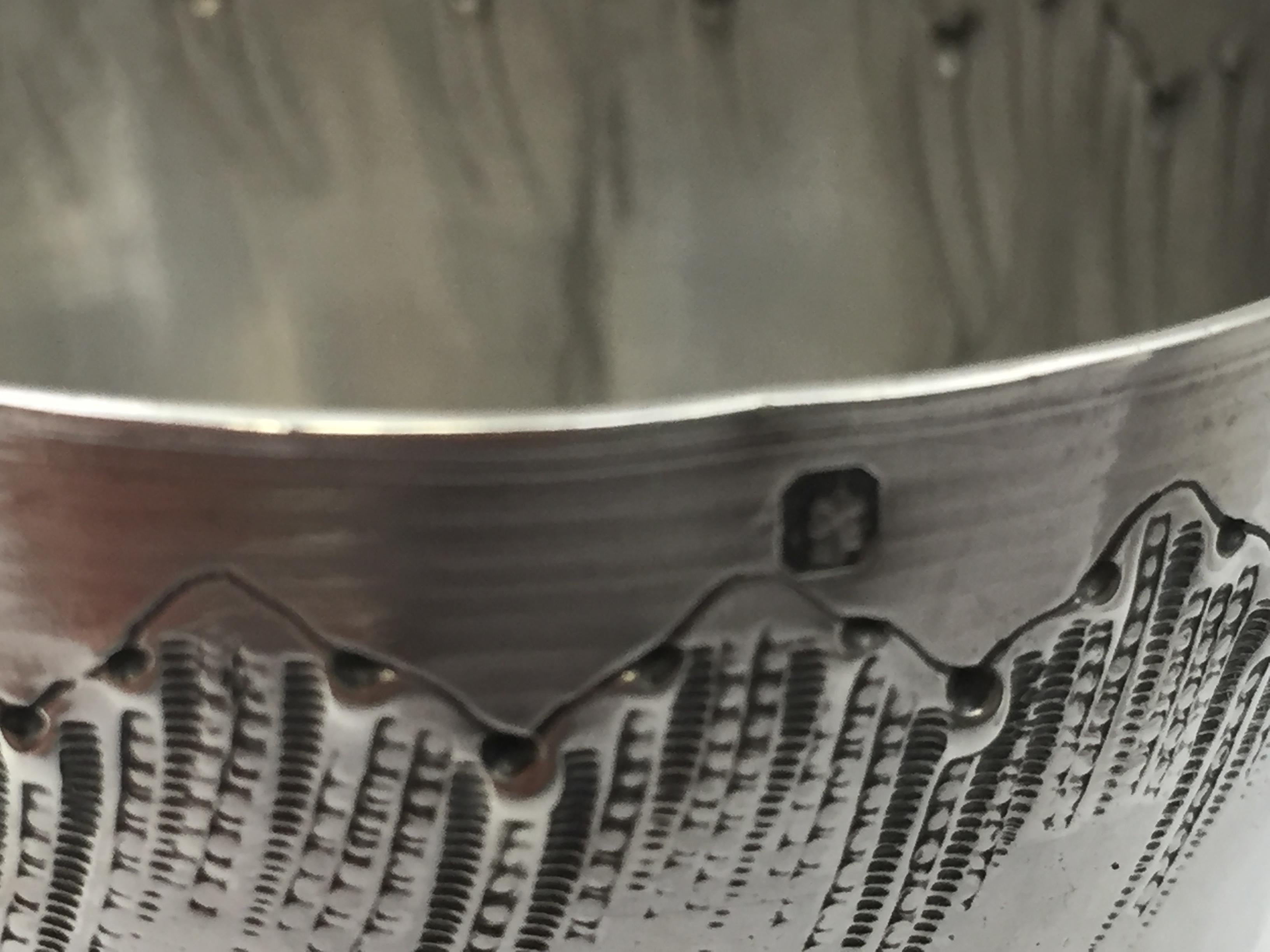 Pair of French Silver Kiddush Cups In Good Condition In New York, NY