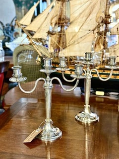 Pair of French Silver-Plated Candelabra by Victor Saglier, circa 1880