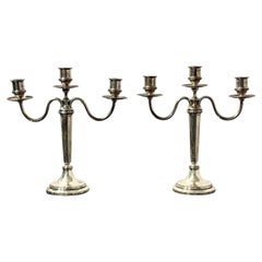 Pair of French Silver-Plated Candelabra by Victor Saglier, circa 1880