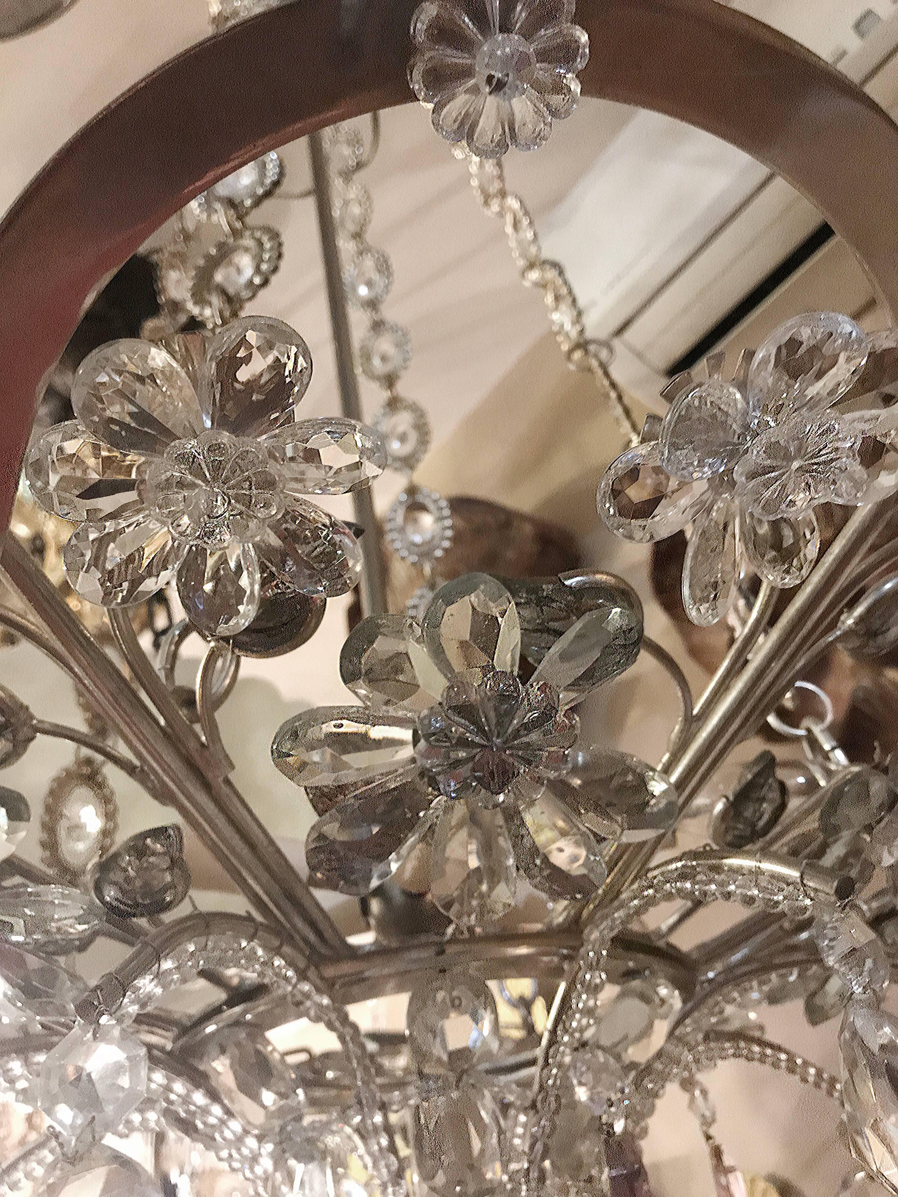Pair of French Silver Plated Chandeliers, Sold Individually In Good Condition For Sale In New York, NY