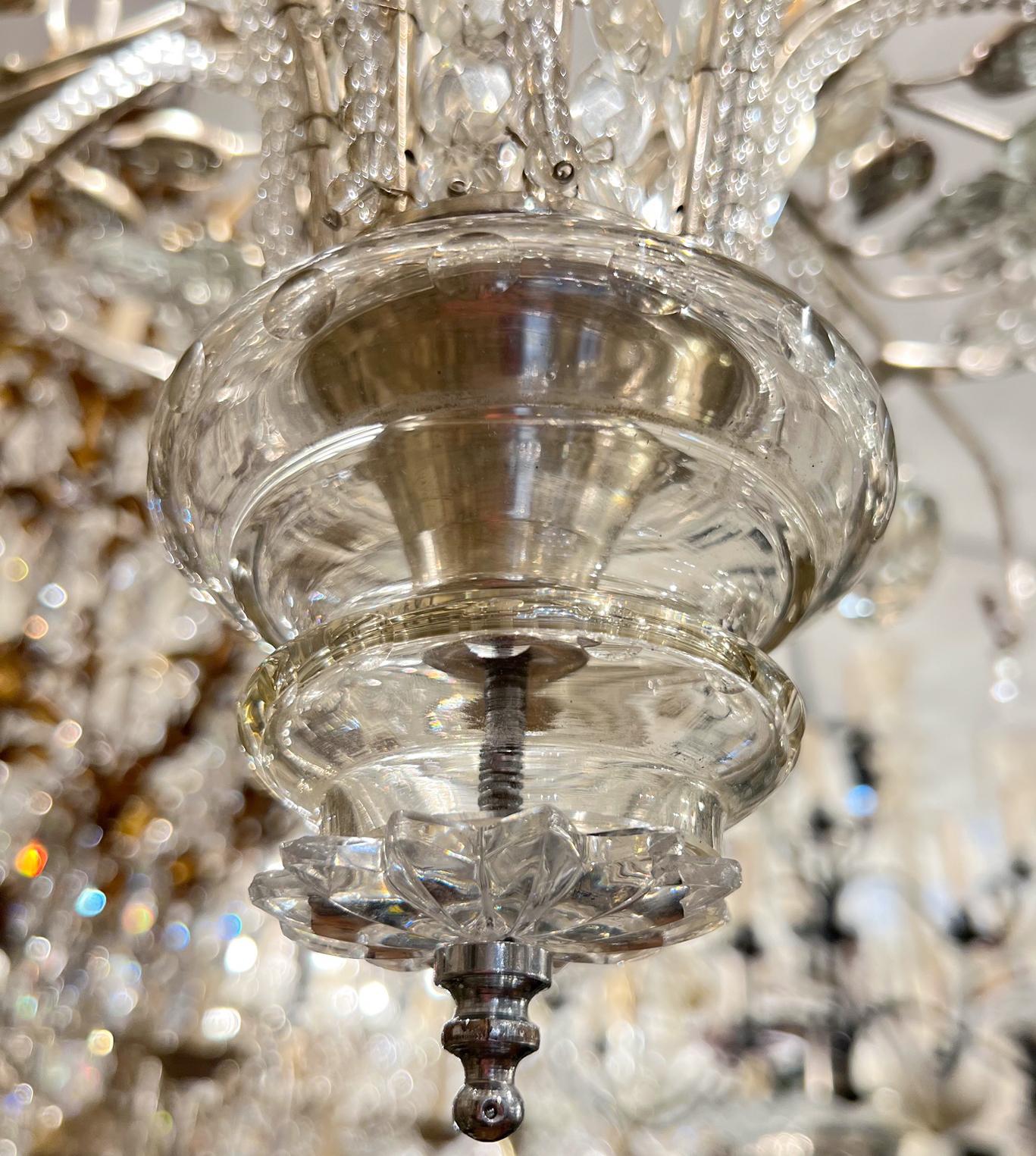 Pair of French Silver Plated Chandeliers, Sold Individually For Sale 3