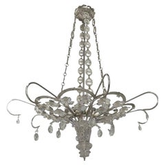 Pair of French Silver Plated Chandeliers, Sold Individually