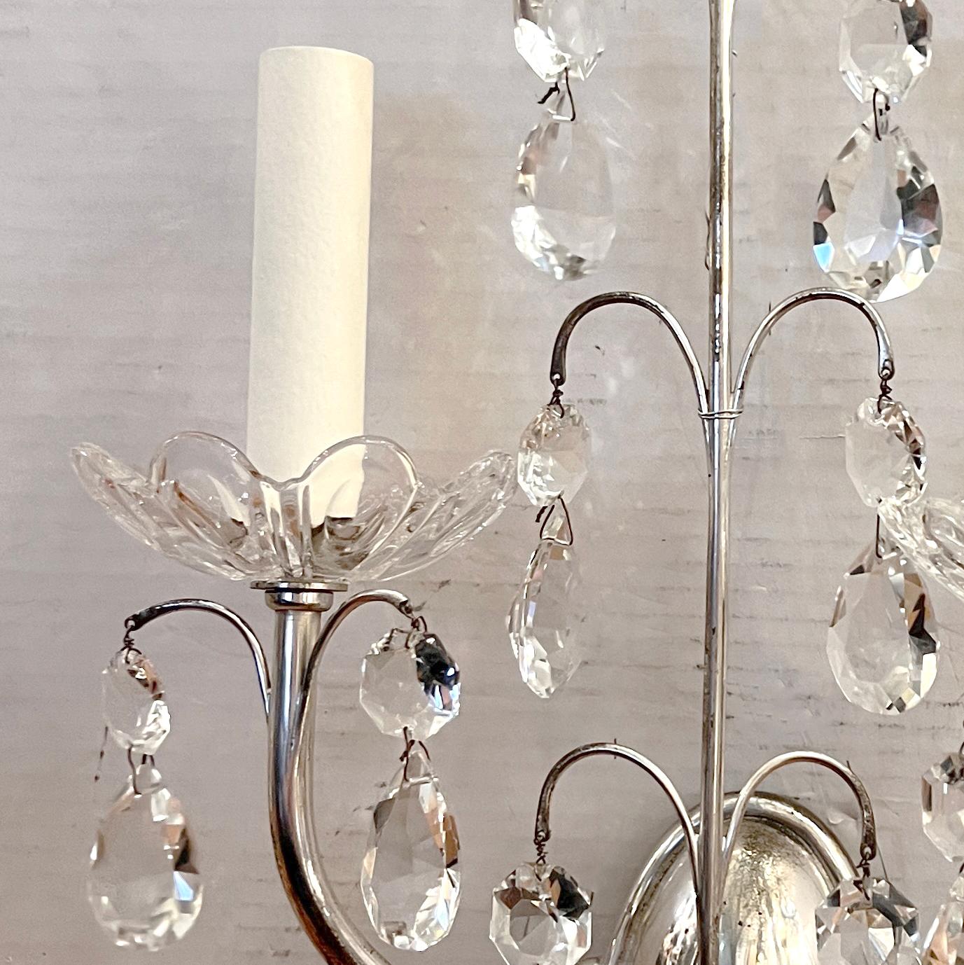 Pair of French Silver Sconces en venta 1