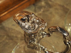 Pair of French Silverplate Mounted Wine Ewers, circa 1920