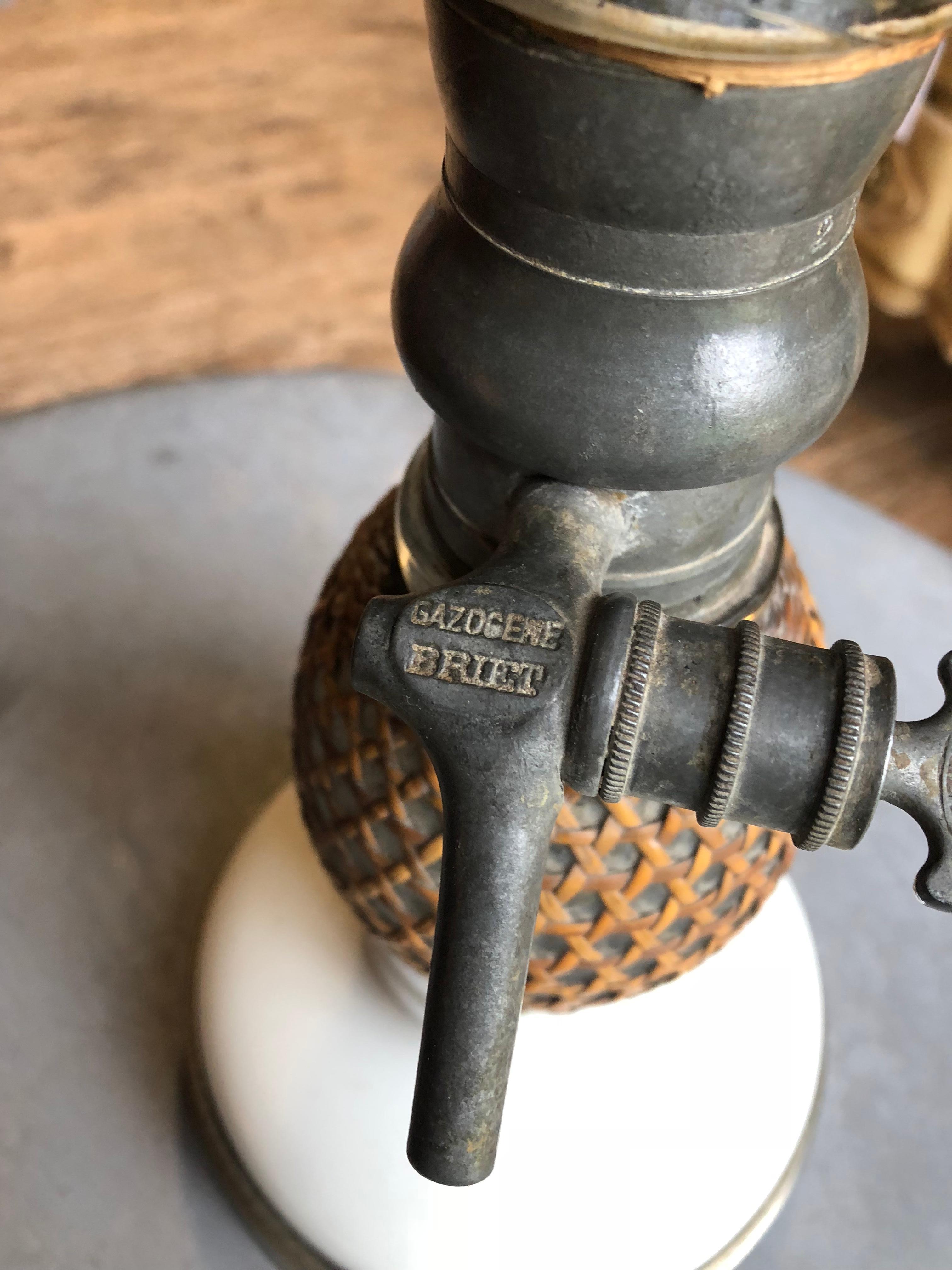 Pair of French Siphon Bottle Lamps, 19th Century 7