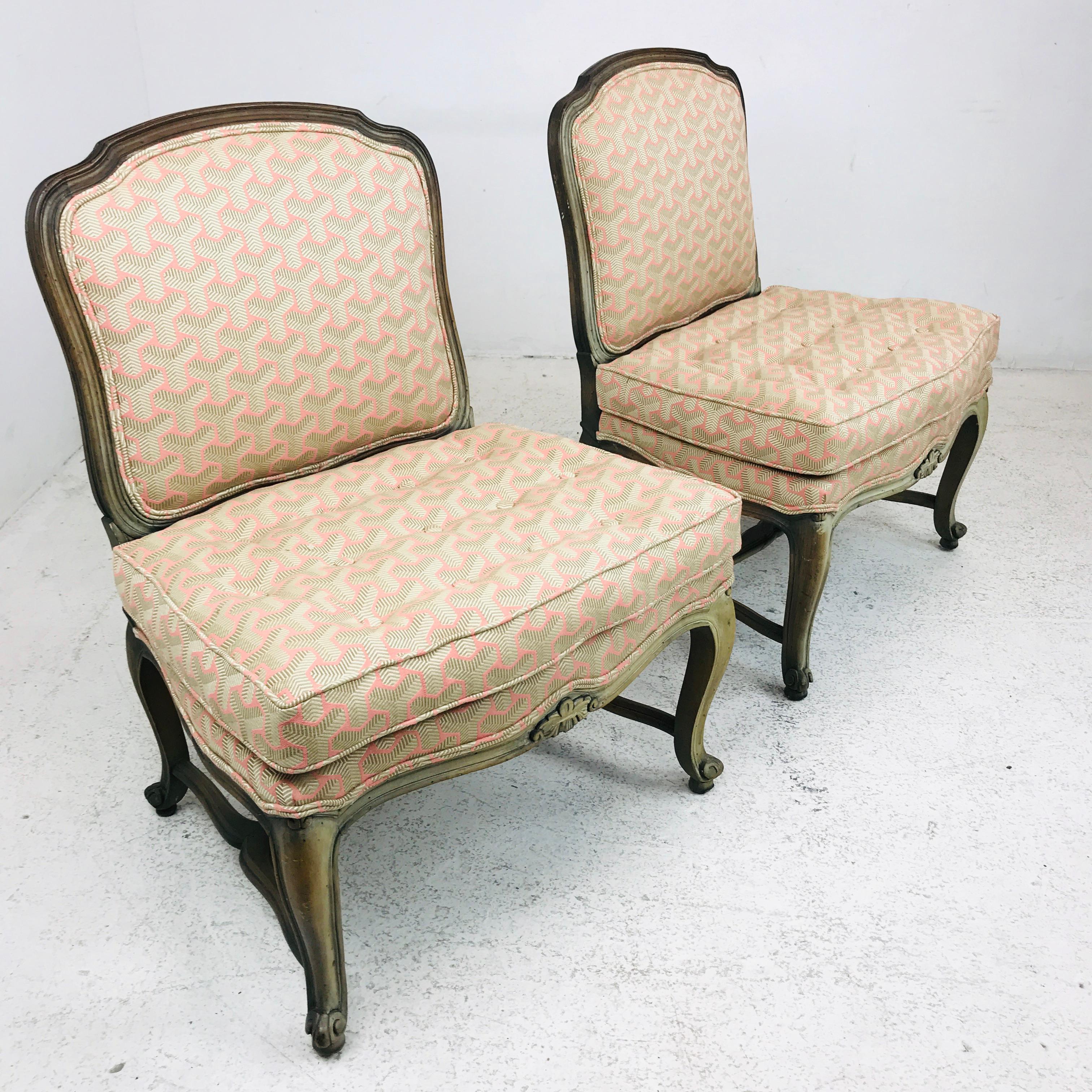 Pair of French Slipper Chairs In Good Condition In Dallas, TX