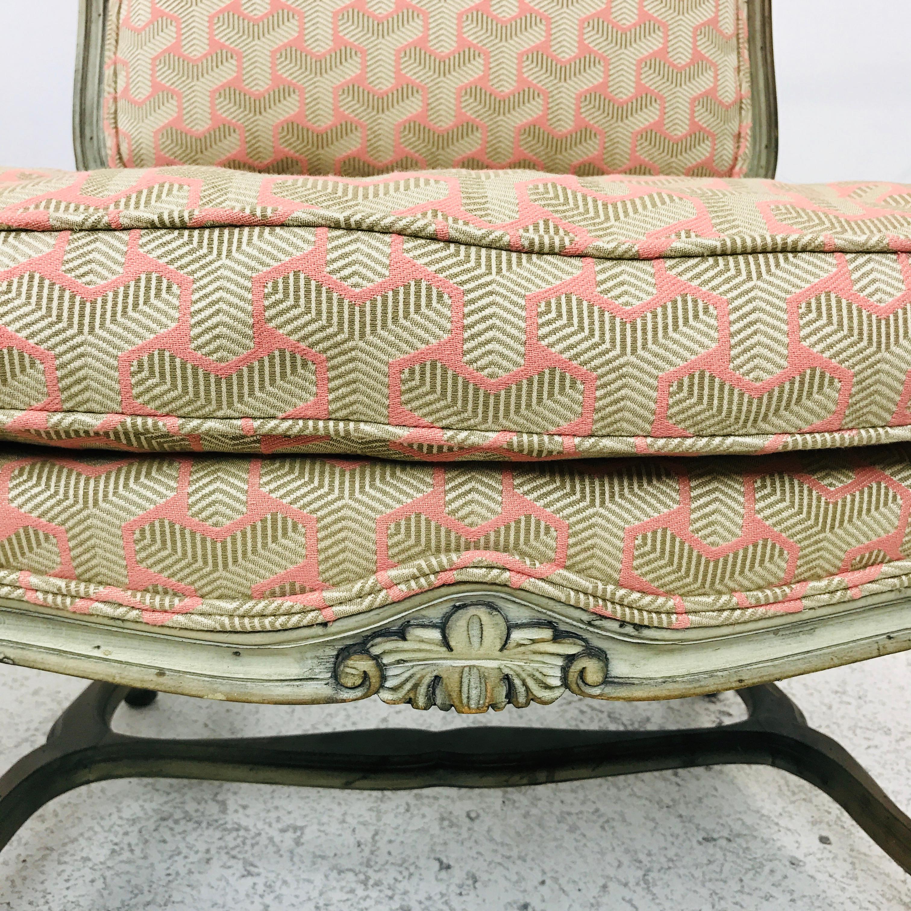 20th Century Pair of French Slipper Chairs