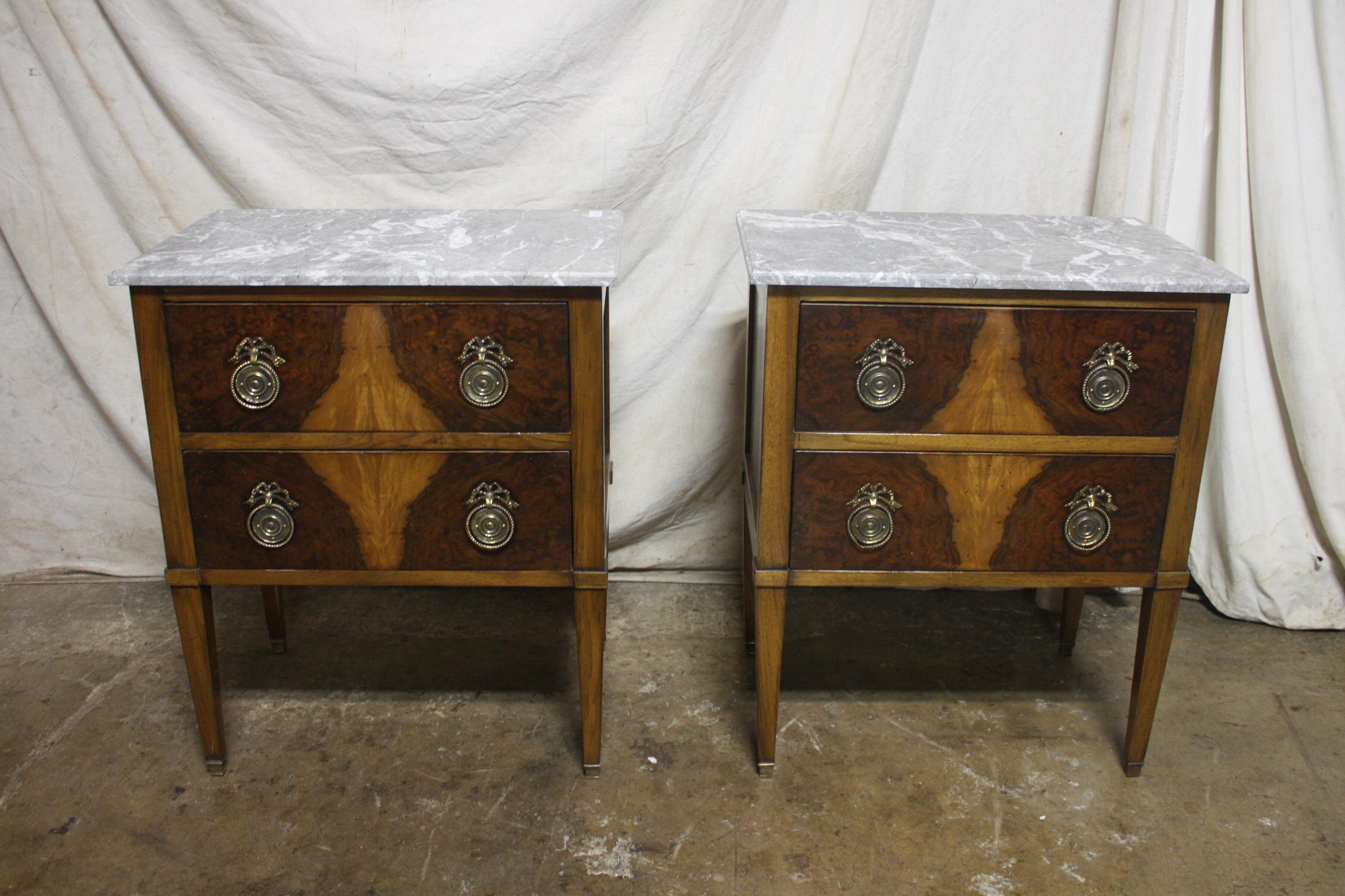 Louis XVI Pair of French Small Chests or Night Stands