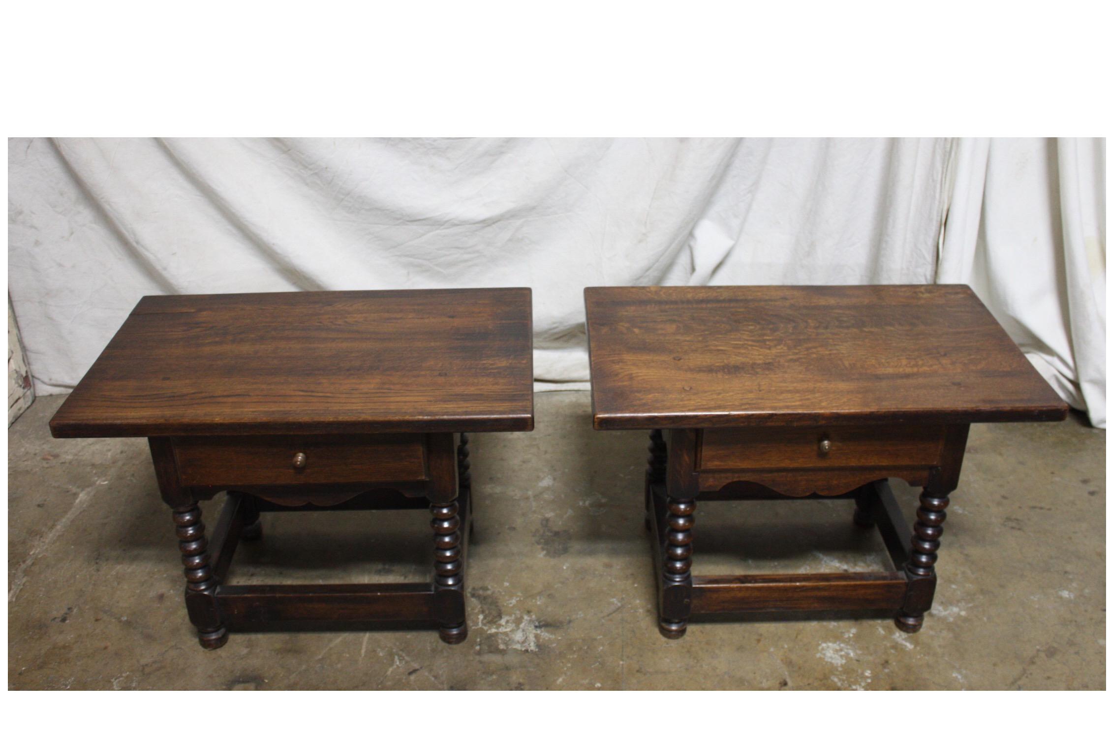 Louis XIII Pair of French Sofa Tables