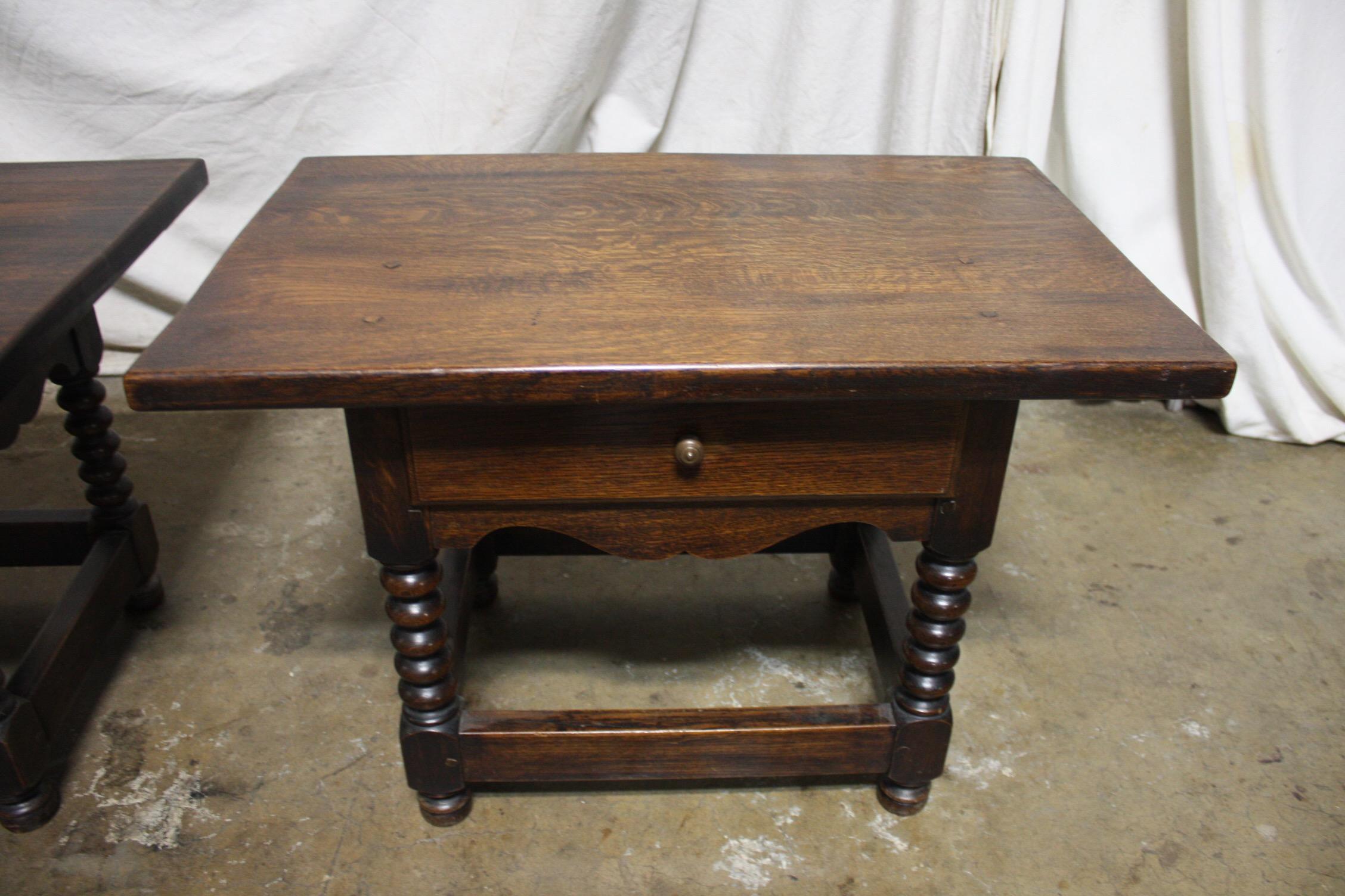 Chestnut Pair of French Sofa Tables