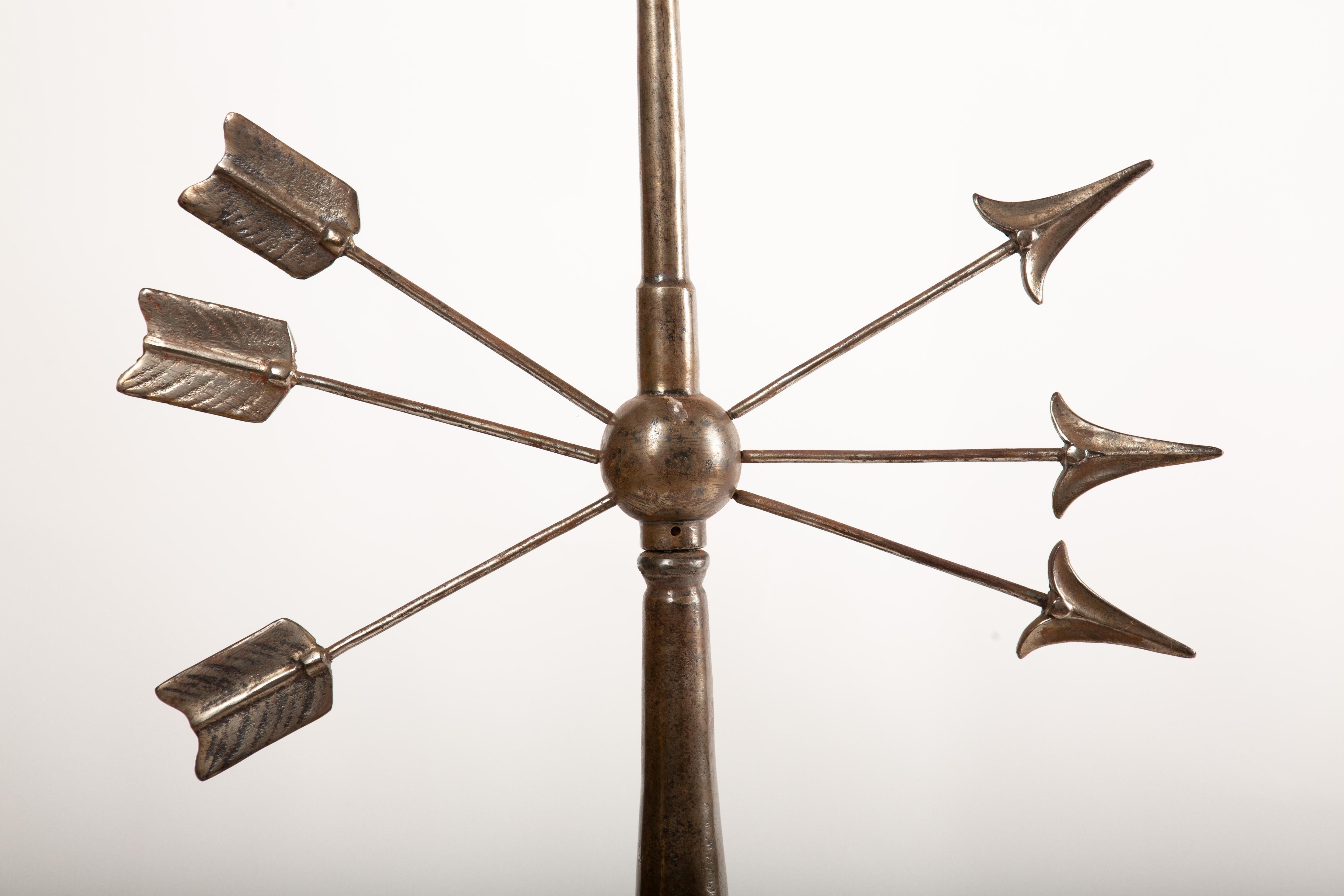 Pair of French Steel Architectural Roof Finials, c. 1900 In Excellent Condition For Sale In New York, NY