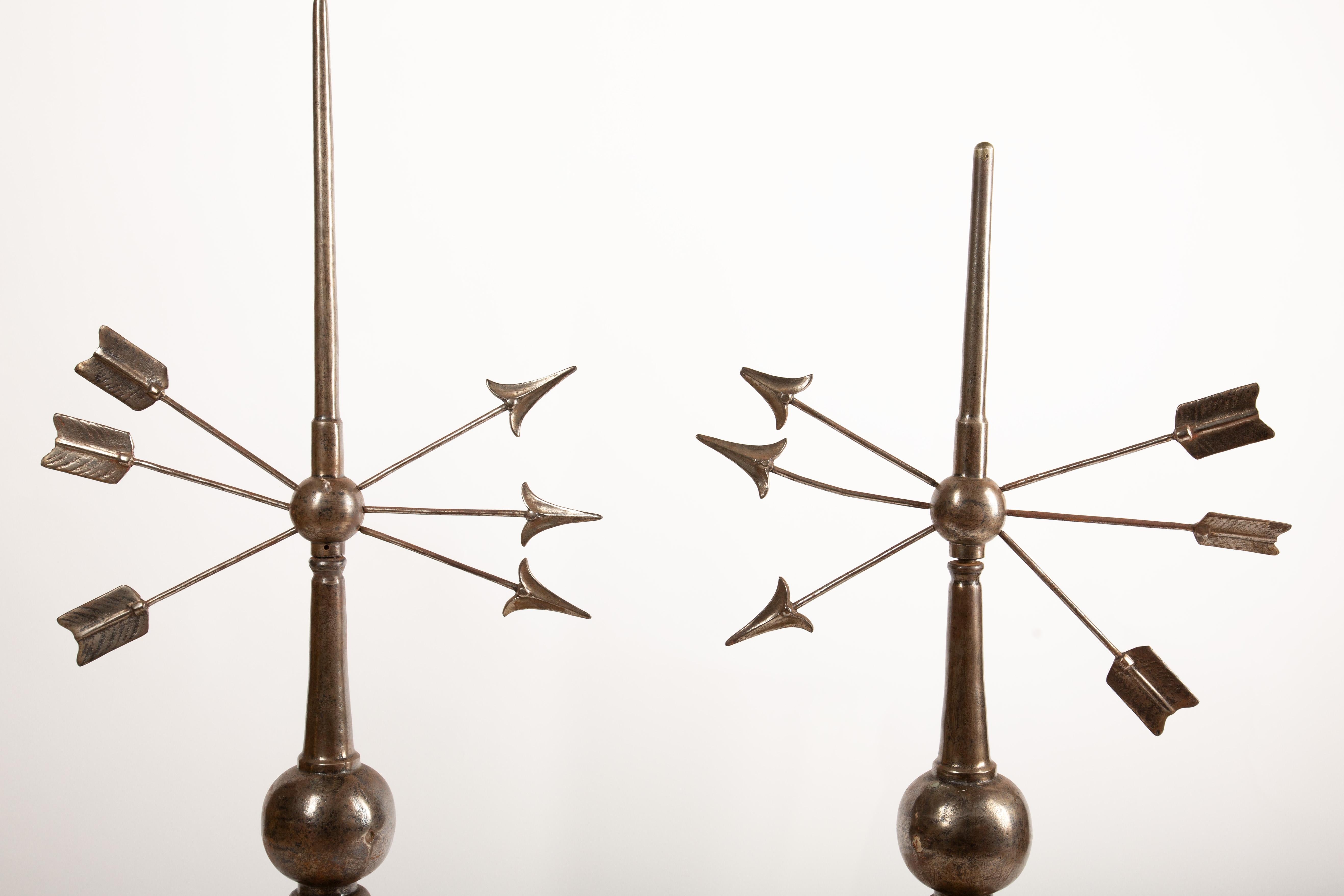 Pair of French Steel Architectural Roof Finials, c. 1900 For Sale 1