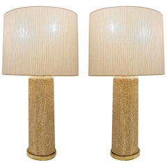 Pair of French Stone Lamps